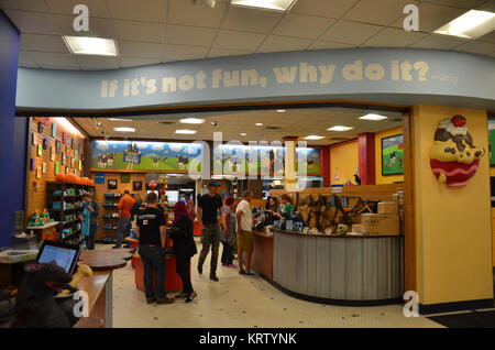 Geschenk und mercandise Store inside Ben und Jerry's Ice Cream Factory in Burlington, Vermont, USA Stockfoto