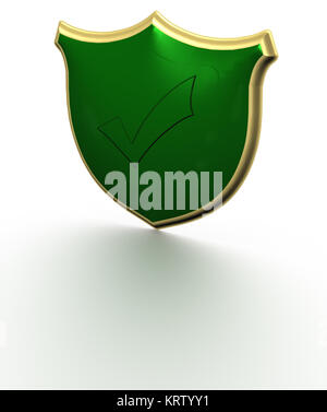 Klassische Shield isoliert auf dem weißen Stockfoto