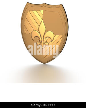 Klassische Shield isoliert auf dem weißen Stockfoto