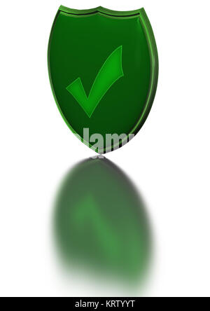 Klassische Shield isoliert auf dem weißen Stockfoto