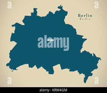 Modern Map - Berlin DE Neues Design neu aufgefrischt Stockfoto