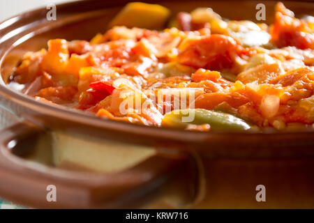 Nahaufnahme von Vegan-Eintopf Stockfoto