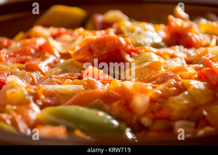Nahaufnahme von Vegan-Eintopf Stockfoto