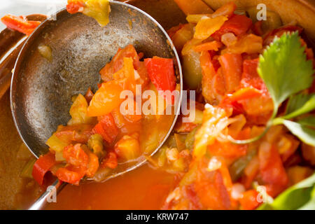 Nahaufnahme von Vegan-Eintopf Stockfoto