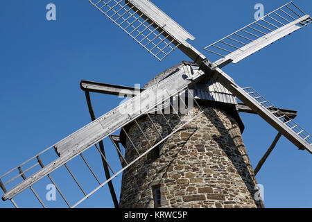 Die Windmühle Grossenheide (Minden-Todtenhausen, Deutschland) ist Teil der Westfälischen Mill Street. Stockfoto