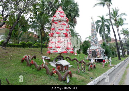 Schönen und bunten Weihnachtsbaum Hintergrund Stockfoto