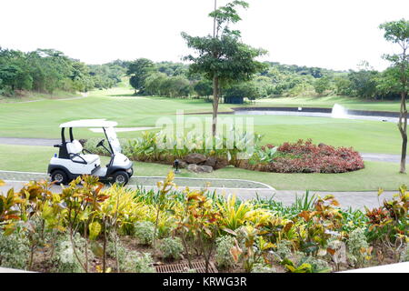 Erstaunlich Hintergrund einer Golfkurs, Antrieb und Natur Stockfoto