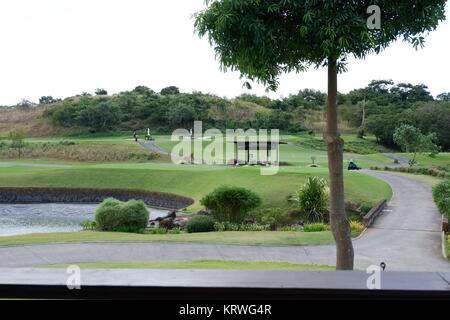 Schönen Hintergrund von einem Golfplatz und Natur Hintergrund Stockfoto