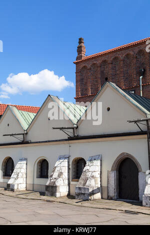 Alte Synagoge im jüdischen Viertel von Krakau - Kazimierz in der Szeroka Straße, Polen Stockfoto