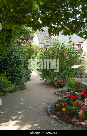 Idyllische Landschaft am Pont-Aven, einer Gemeinde im Departement Finistere Bretagne im Nordwesten Frankreichs. Stockfoto