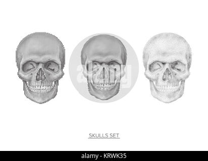 Skull set Design-element Stockfoto