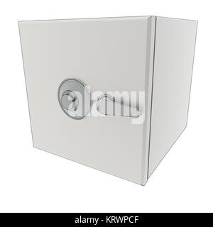 Eine 3D-Rendering für eine sichere bei geschlossener Tür. Stockfoto