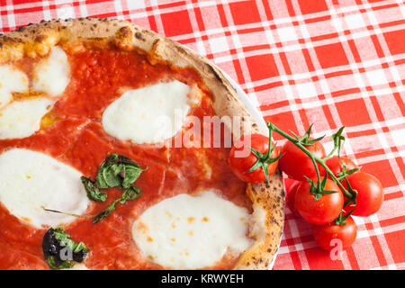 Echte italienische Pizza Stockfoto