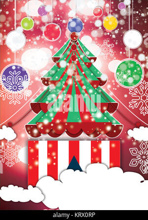 Weihnachten typografische Hintergrund. Frohe. Santa Stockfoto