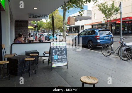 Stadt Straße in Wollongong, New South Wales, Australien Stockfoto