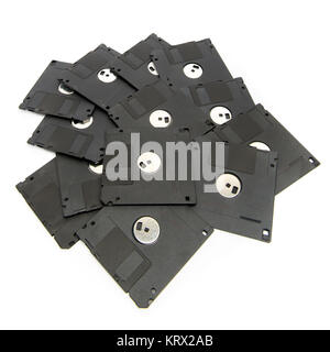 Haufen schwarz Disketten Stockfoto