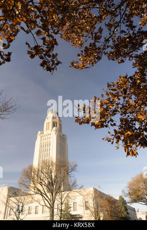 Lincoln Nebraska Capital Building Government Kuppel-Architektur Stockfoto