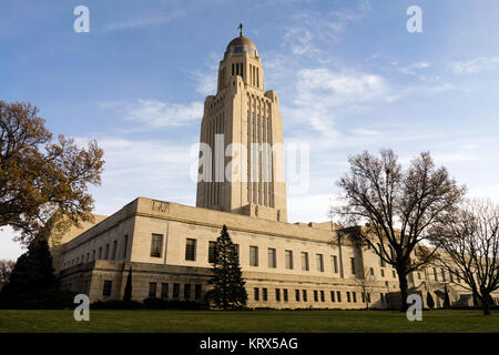 Lincoln Nebraska Capital Building Government Kuppel-Architektur Stockfoto