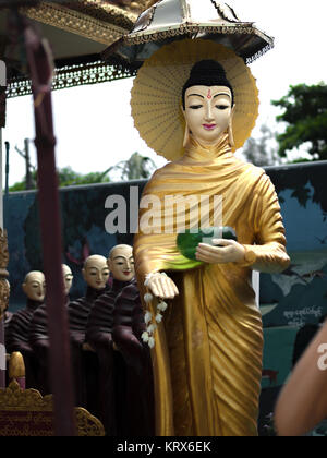 BUDDHA UND JÜNGER Stockfoto