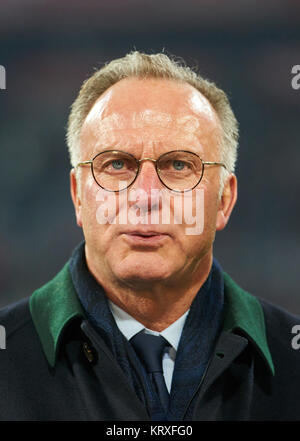 München, Deutschland. 20 Dez, 2017. FC Bayern München, München, Dezember 20, 2017 Karl-Heinz Rummenigge FCB-CEO portrait FC BAYERN MÜNCHEN - BORUSSIA DORTMUND 2-1 Fußball deutscher Fußball-Cup der besten 16 in München, Deutschland, 20. Dezember 2017 Quelle: Peter Schatz/Alamy leben Nachrichten Stockfoto