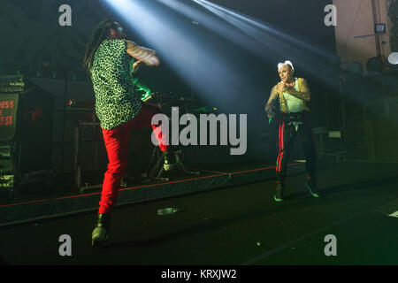 London, Großbritannien. 21 Dez, 2017. The Prodigy live auf der Bühne der O2 Academy Brixton, London. Foto Datum: Donnerstag, 21. Dezember 2017. Credit: Roger Garfield/Alamy leben Nachrichten Stockfoto