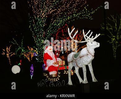 Chicago, USA. 21 Dez, 2017. Die Lincoln Park Zoo leuchtet die Weihnachten und das Neue Jahr in Chicago, USA, Dez. 21, 2017 zu begrüßen. Credit: Wang Ping/Xinhua/Alamy leben Nachrichten Stockfoto