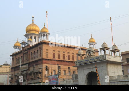 Shri Digambar Jain Lal Mandir in Old Delhi Innenstadt in Indien. Stockfoto