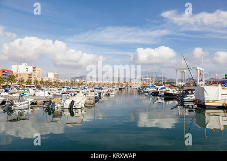 Marina in Puerto de Mazarron, Spanien Stockfoto