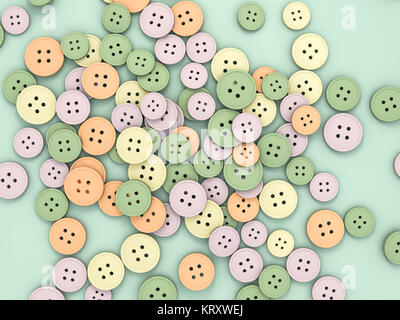 Zusammenfassung Hintergrund aus einer Sammlung von alten Tasten. 3D-Rendering Stockfoto