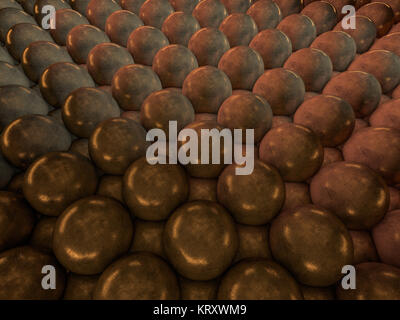 Zusammenfassung Hintergrund aus Metall Kugeln. 3D-Rendering Stockfoto