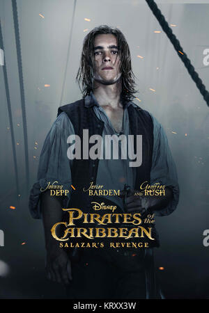 Erscheinungsdatum: Mai 26, 2017 TITEL: Piraten der Karibischen Meere: Tote Männer erzählen keine Geschichten Studio: Disney Enterprises Regie: Joachim Ronning, Espen Sandberg PLOT: Captain Jack Sparrow sucht für den Trident von Poseidon Starring: Poster Art (Quelle: Disney Enterprises / Unterhaltung Bilder) Stockfoto