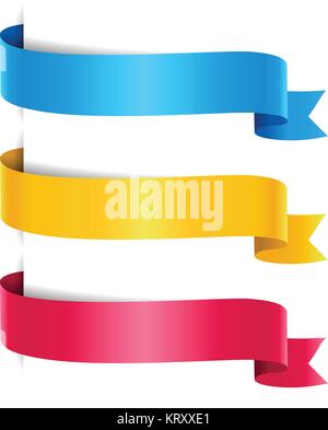 Satz farbiger Pfeil Bänder Stock Vektor