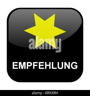 Schwarze Taste - Empfehlung Stockfoto