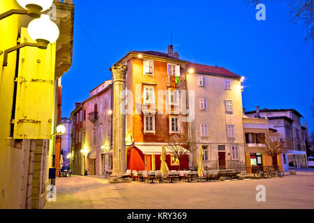 Stadt Zadar quadratische Abend Blick Stockfoto