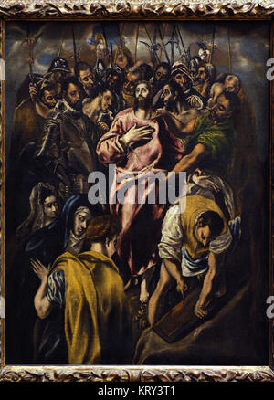 El Greco (1541-1614). Kretische Maler. Jesus Christus seiner Kleider beraubt. National Gallery. Oslo. Norwegen. Stockfoto