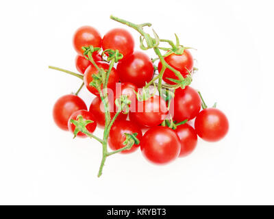 Haufen der roten Tomaten isoliert auf die Weiße Stockfoto