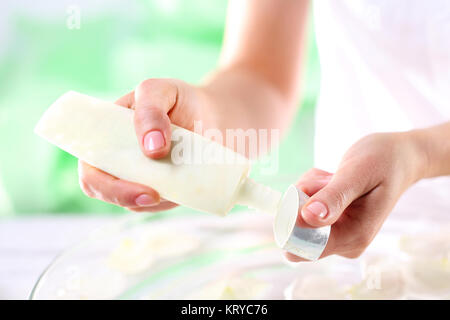 Feine hand Peeling, Creme Peeling Stockfoto