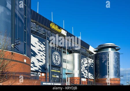 dh Fußballstadien vor dem Eingang ZUM HAMPDEN PARK STADIUM GLASGOW SCOTLAND Zu Scottish International Soccer Stockfoto