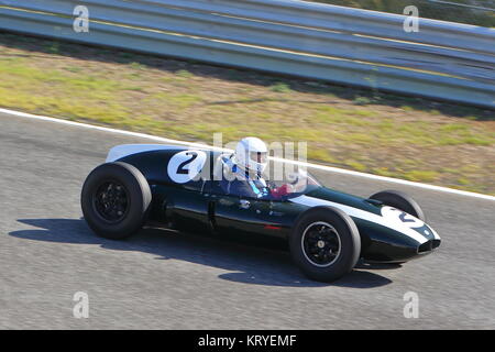 Klassische Rennwagen über ein Wochenende in Estoril, Portugal, im Oktober 2017 zu konkurrieren. Stockfoto