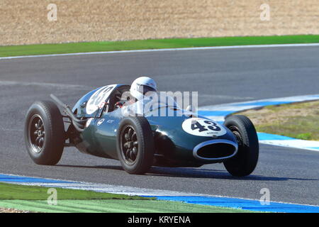 Klassische Rennwagen über ein Wochenende in Estoril, Portugal, im Oktober 2017 zu konkurrieren. Stockfoto