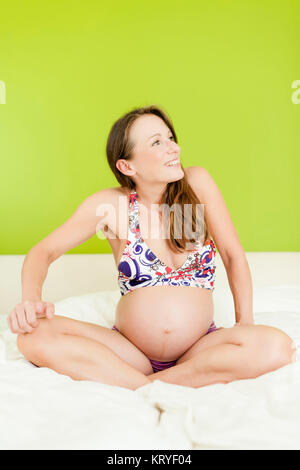 Schwangere Frau - schwangere Frau Stockfoto
