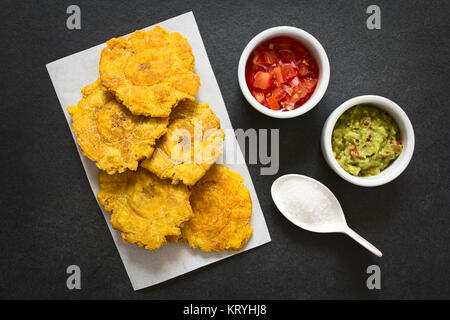 Patacon frittierte Kochbanane Schichten Stockfoto