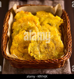 Patacon frittierte Kochbanane Schichten Stockfoto