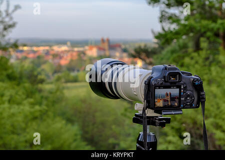 Blick in das Quedlinburger Schloss Stockfoto