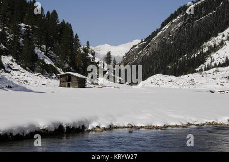 Krimmler Achental im Winter Stockfoto