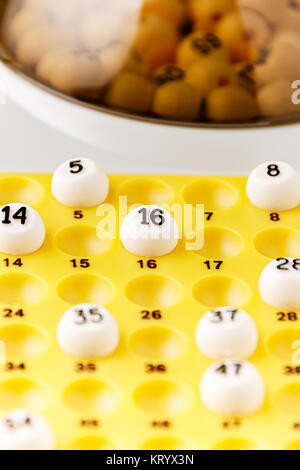 Bingo Spiel Details. Stockfoto