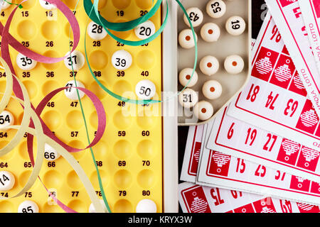 Bingo Spiel Details. Stockfoto