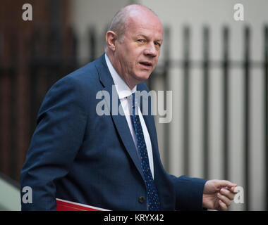 Damian Green Teilnahme an Kabinett am 17.1.17. Erste Staatssekretär und Minister für das Cabinet Office Damian Green gezwungen am 20 Dez 2017 abzufinden. Stockfoto