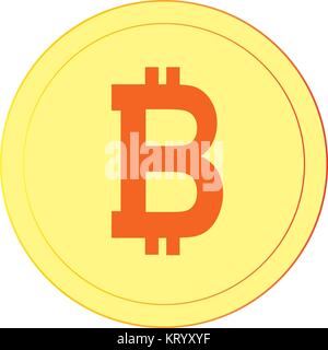 Bitcoin Symbol flache Design vektor Symbol Stock Vektor