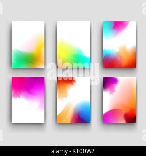 Abstrakte Aquarell Flecken Hintergrund. Verlaufsgitter Flecken Stock Vektor